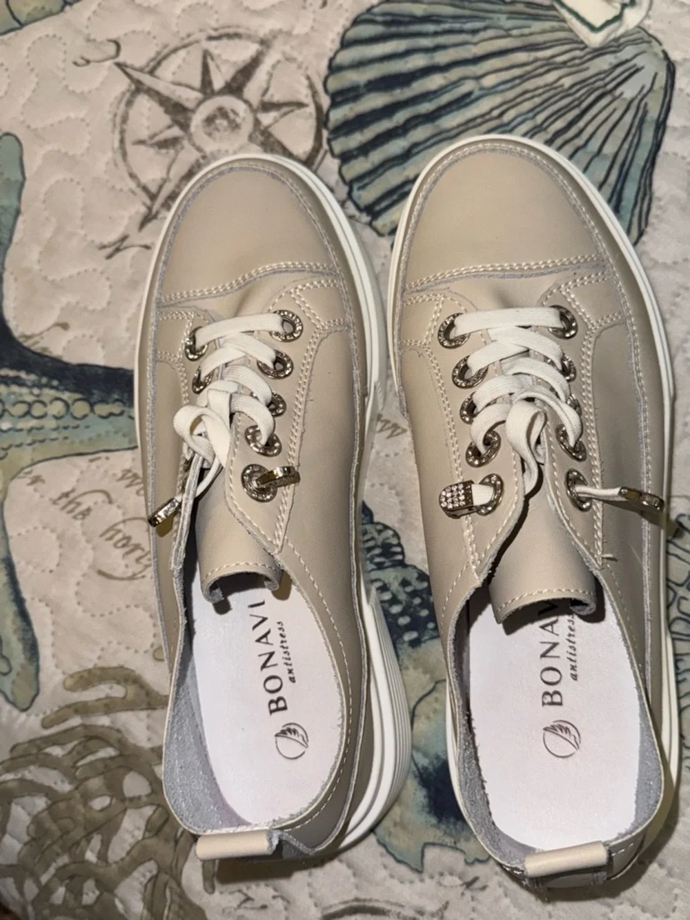 Bona Taupe Platform Lace-Up Women's Sneakers